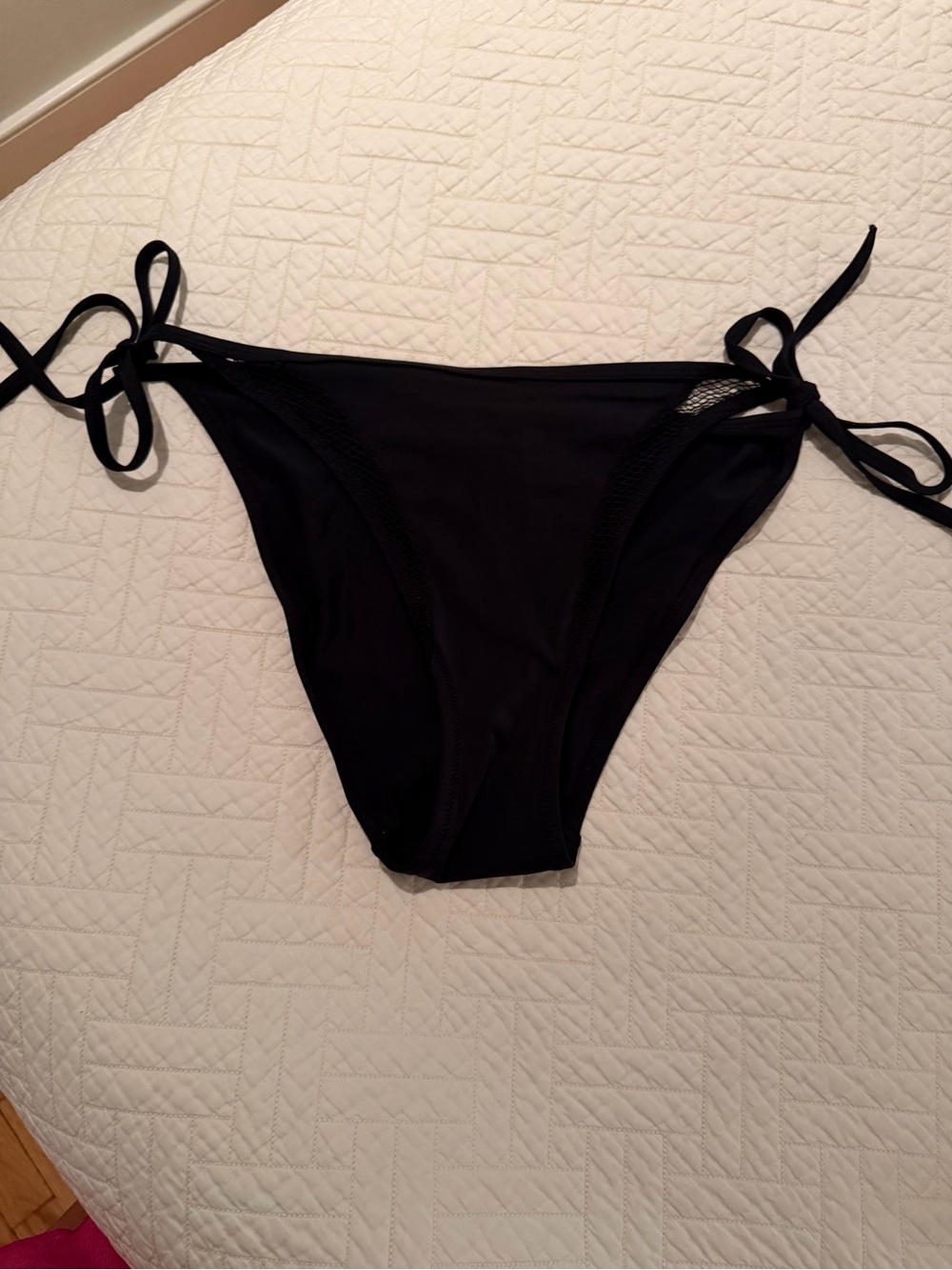 Black Tie-Side Bikini Bottom — Sleek Swimwear
